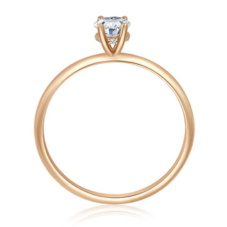 Verlobungsring Becoming mit ovalem Diamanten und Hidden Halo 0,52 ct in Roségold