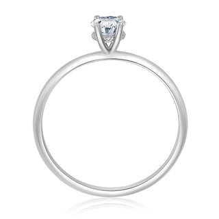 Verlobungsring Becoming mit ovalem Diamanten und Hidden Halo 0,52 ct in Weißgold