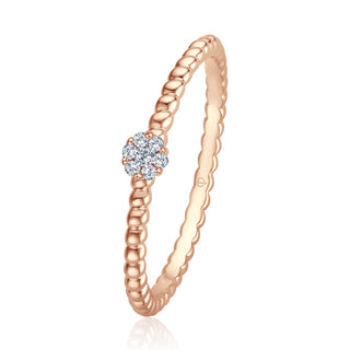 Verlobungsring Beloved mit 7 Brillanten im Bouquet in Rotgold