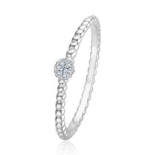Verlobungsring Beloved mit 7 Brillanten im Bouquet in Weißgold