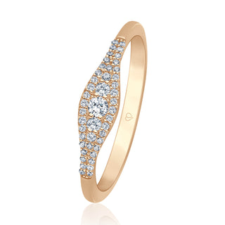 Verlobungsring Calmly mit 45 Brillanten 0,20 ct in Roségold