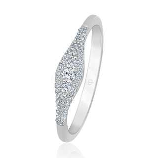 Verlobungsring Calmly mit 45 Brillanten 0,20 ct in Weißgold