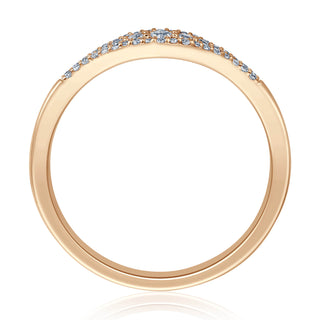 Verlobungsring Calmly mit 45 Brillanten 0,20 ct in Roségold