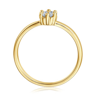 Verlobungsring Charming mit Brillanten im Bouquet 0,15 ct in Gelbgold