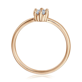 Verlobungsring Charming mit Brillanten im Bouquet 0,15 ct in Roségold