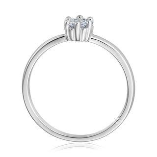 Verlobungsring Charming mit Brillanten im Bouquet 0,15 ct in Weißgold