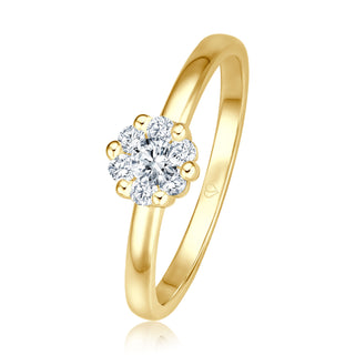 Verlobungsring Charming mit Brillanten im Bouquet 0,30 ct in Gelbgold