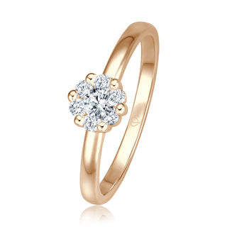 Verlobungsring Charming mit Brillanten im Bouquet 0,30 ct in Roségold