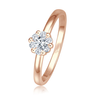 Verlobungsring Charming mit Brillanten im Bouquet 0,30 ct in Rotgold