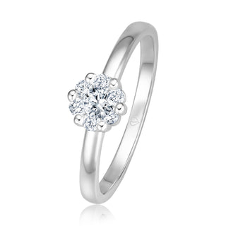 Verlobungsring Charming mit Brillanten im Bouquet 0,30 ct in Weißgold