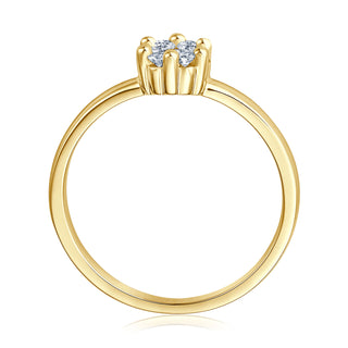Verlobungsring Charming mit Brillanten im Bouquet 0,30 ct in Gelbgold