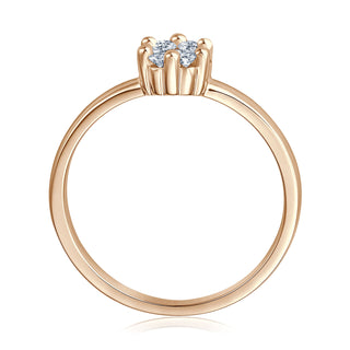 Verlobungsring Charming mit Brillanten im Bouquet 0,30 ct in Roségold