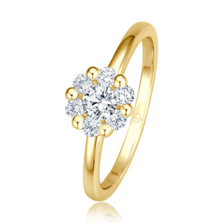 Verlobungsring Charming mit Brillanten im Bouquet 0,50 ct in Gelbgold