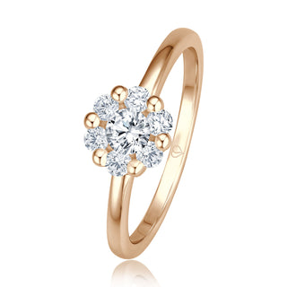 Verlobungsring Charming mit Brillanten im Bouquet 0,50 ct in Roségold