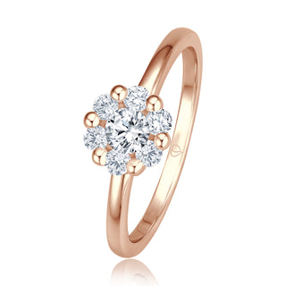 Verlobungsring Charming mit Brillanten im Bouquet 0,50 ct in Rotgold
