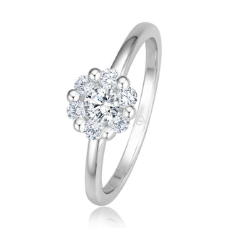 Verlobungsring Charming mit Brillanten im Bouquet 0,50 ct in Weißgold
