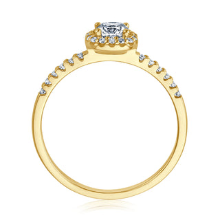 Verlobungsring Inspiring mit Diamant im Cushion Cut 0,65 ct in Gelbgold