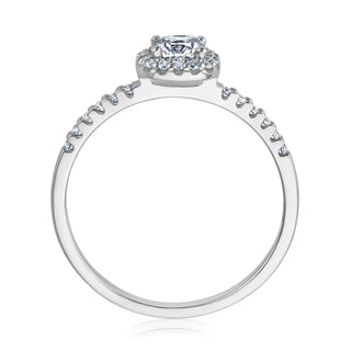 Verlobungsring Inspiring mit Diamant im Cushion Cut 0,65 ct in Weißgold