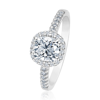 Verlobungsring Inspiring mit Diamant im Cushion Cut 1,20 ct in Weißgold
