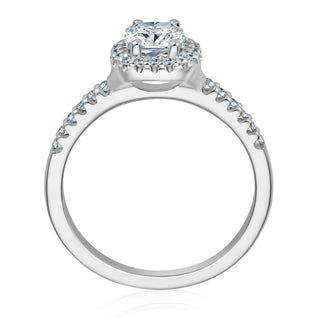 Verlobungsring Inspiring mit Diamant im Cushion Cut 1,20 ct in Weißgold