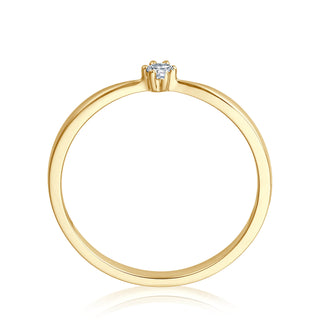 Verlobungsring Warmly Solitär mit Brillant 0,04 ct in Gelbgold 375