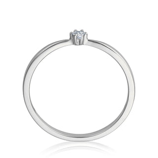 Verlobungsring Warmly Solitär mit Brillant 0,04 ct in Weißgold 375