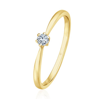 Verlobungsring Warmly Solitär mit Brillant 0,09 ct in Gelbgold 375