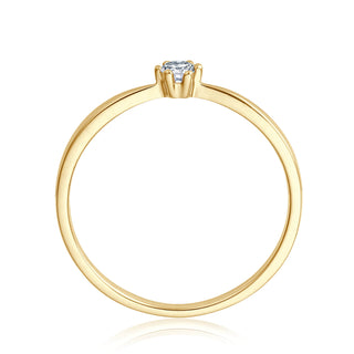 Verlobungsring Warmly Solitär mit Brillant 0,09 ct in Gelbgold 375
