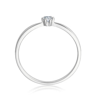 Verlobungsring Warmly Solitär mit Brillant 0,09 ct in Weißgold 375