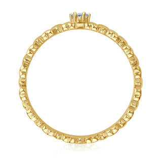 Verlobungsring Serenity mit Herzstruktur und Brillant-Bouquet in Gelbgold