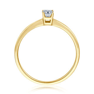 Verlobungsring Stunning mit Emerald-Cut-Diamant 0,30 ct in Gelbgold