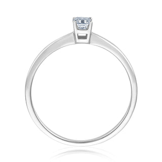 Verlobungsring Stunning mit Emerald-Cut-Diamant 0,30 ct in Weißgold