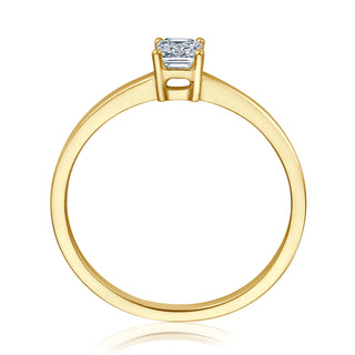 Verlobungsring Stunning mit Emerald-Cut-Diamant 0,50 ct in Gelbgold