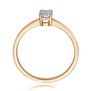 Verlobungsring Stunning mit Emerald-Cut-Diamant 0,50 ct in Roségold