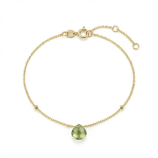 Armband Tropfen mit Zitronenquarz in Gelbgold 585 – SAINT RIOT