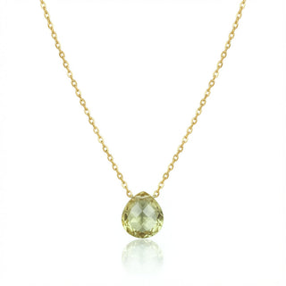 Kette Tropfen mit Zitronenquarz in Gelbgold 585 – SAINT RIOT