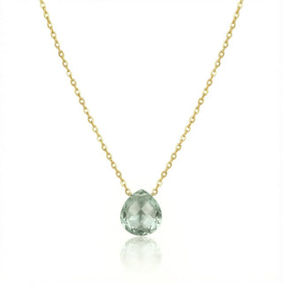 Kette Tropfen mit Prasiolith in Gelbgold 585 – SAINT RIOT