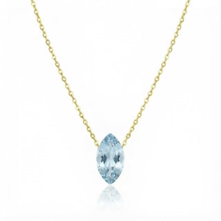 Kette Marquise mit blauem Topas in Gelbgold 585 – SAINT RIOT