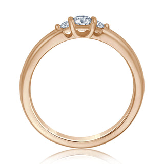 Verlobungsring Trinity mit drei Brillanten 0,25 ct in Roségold