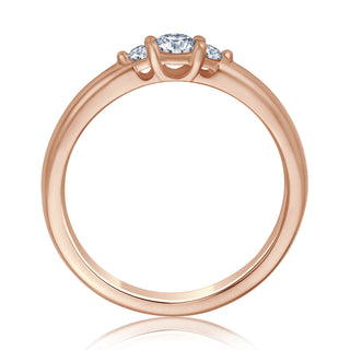 Verlobungsring Trinity mit drei Brillanten 0,25 ct in Rotgold