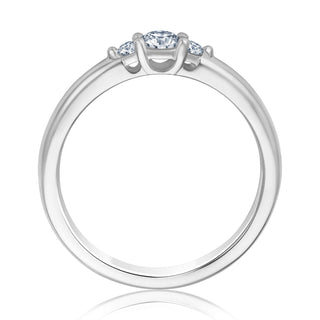 Verlobungsring Trinity mit drei Brillanten 0,25 ct in Weißgold