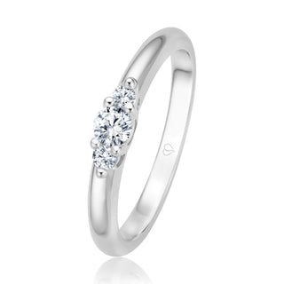Verlobungsring Trinity mit drei Brillanten 0,25 ct in Weißgold