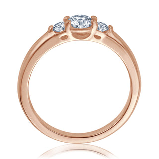 Verlobungsring Trinity mit drei Brillanten 0,50 ct in Rotgold