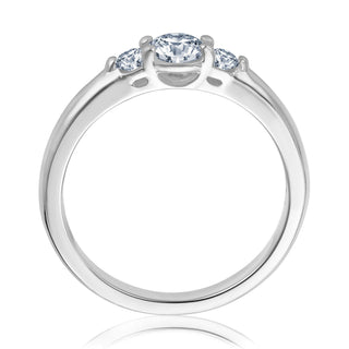 Verlobungsring Trinity mit drei Brillanten 0,50 ct in Weißgold