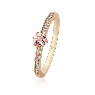 Ring mit Morganit und Brillanten in Roségold