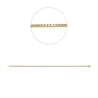 Tennisarmband mit Brillanten ca. 1,02 ct in Gelb- und Weißgold 750