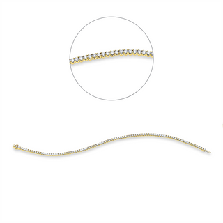 Tennisarmband mit Brillanten ca. 2,05 ct in Gelb- und Weißgold 750