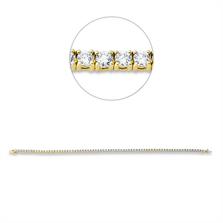 Tennisarmband mit Brillanten ca. 2,51 ct in Gelb- und Weißgold 750