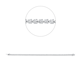 Tennisarmband mit Brillanten ca. 4,00 ct in Weißgold 750