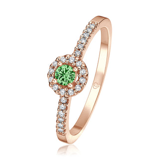Schmuckring Darling mit Chrom Turmalin und Brillanten in Rotgold